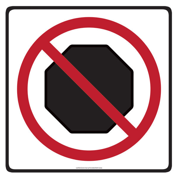 Arrêt interdit (forme carré)