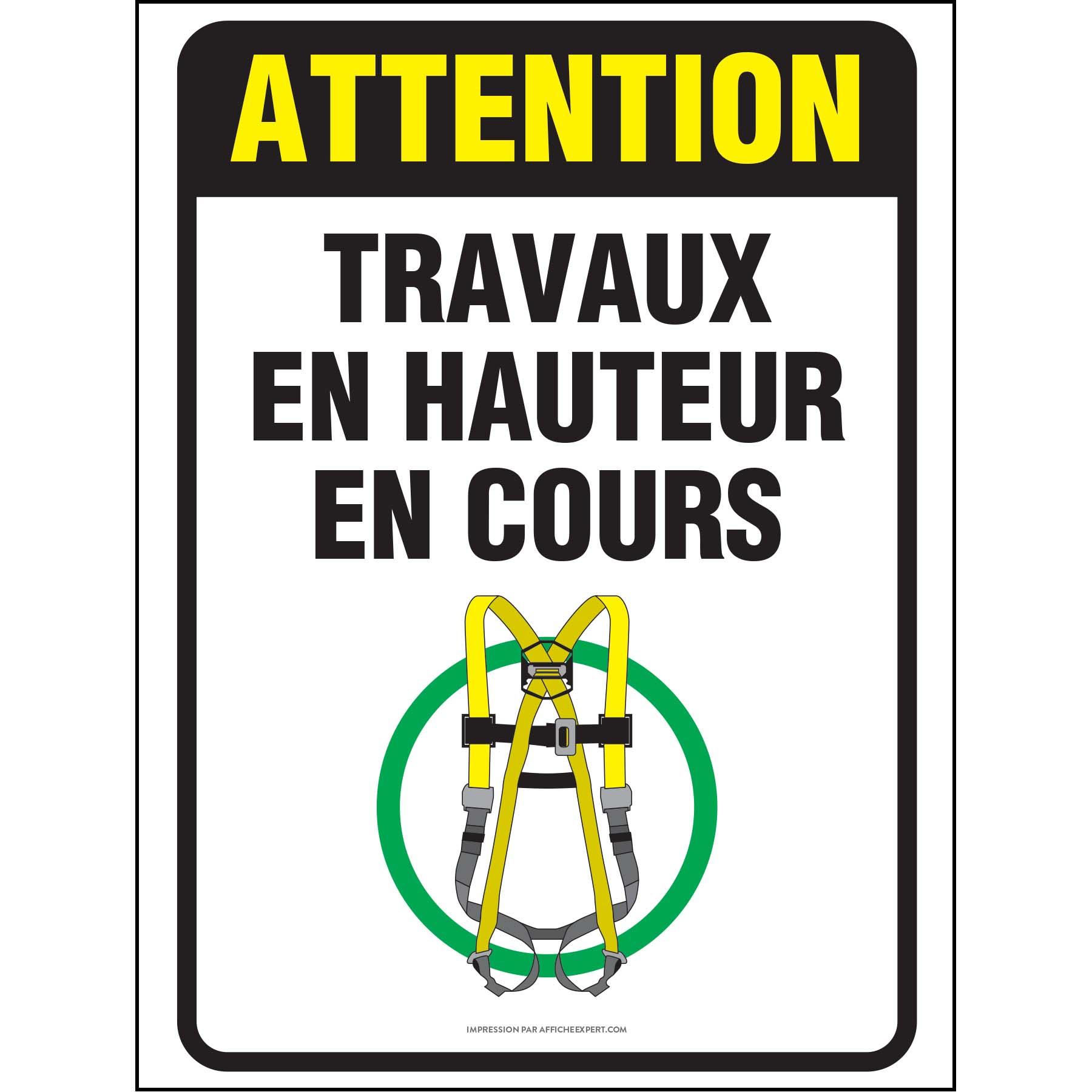 Travaux en hauteur Harnais obligatoire