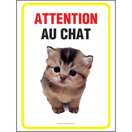 Affiche - Attention au chat
