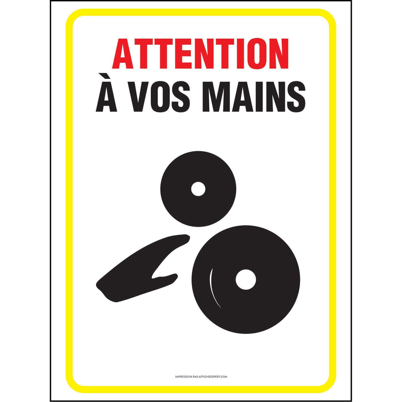 Affiche - Attention à vos mains