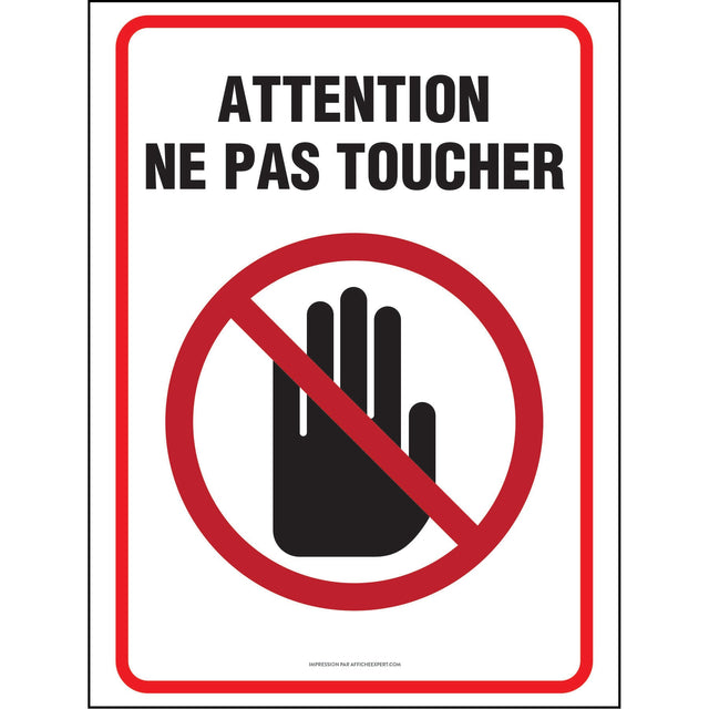 Affiche - Attention - Ne pas toucher