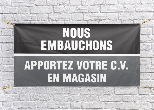 Bannière Nous Embauchons / Apportez votre C.V.