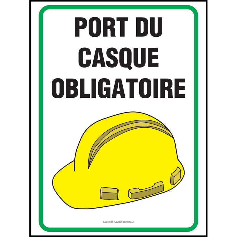 Affiche - Port du casque obligatoire