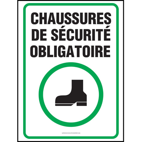 Affiche - Chaussures de sécurité obligatoire