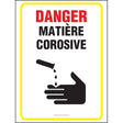 Affiche - Danger matière corrosive