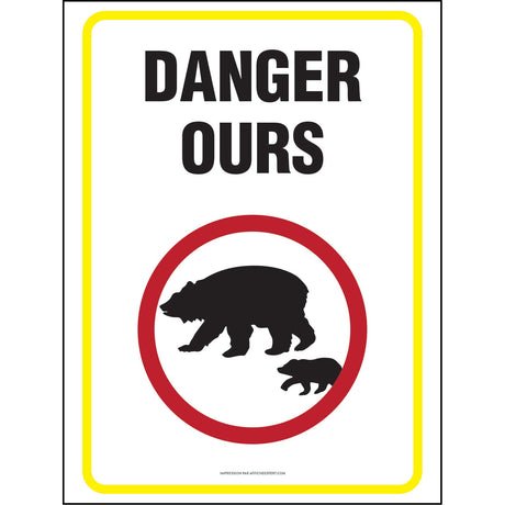 Affiche - Danger - Ours