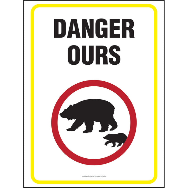 Affiche - Danger - Ours