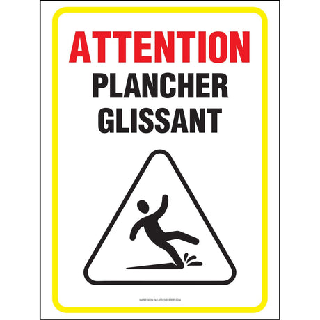 Affiche - Attention plancher glissant