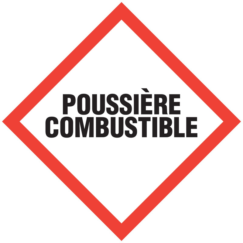 Affiche SIMDUT - Poussière combustible