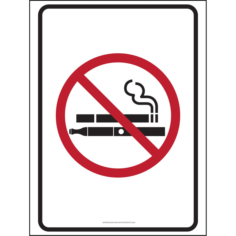 Affiche - Interdiction de fumer / vapoter