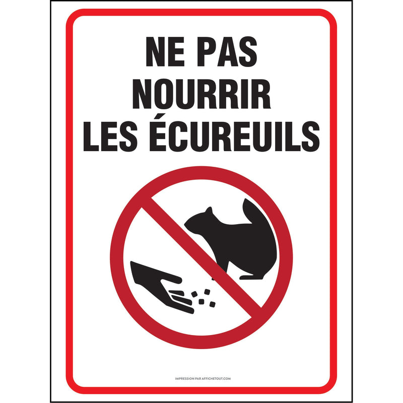 Affiche - Ne pas nourrir les écureuils