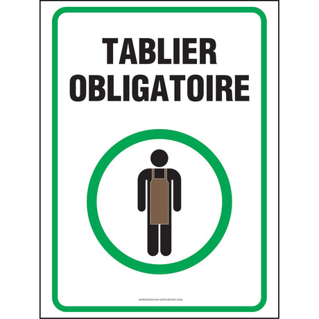 Affiche - Tablier obligatoire